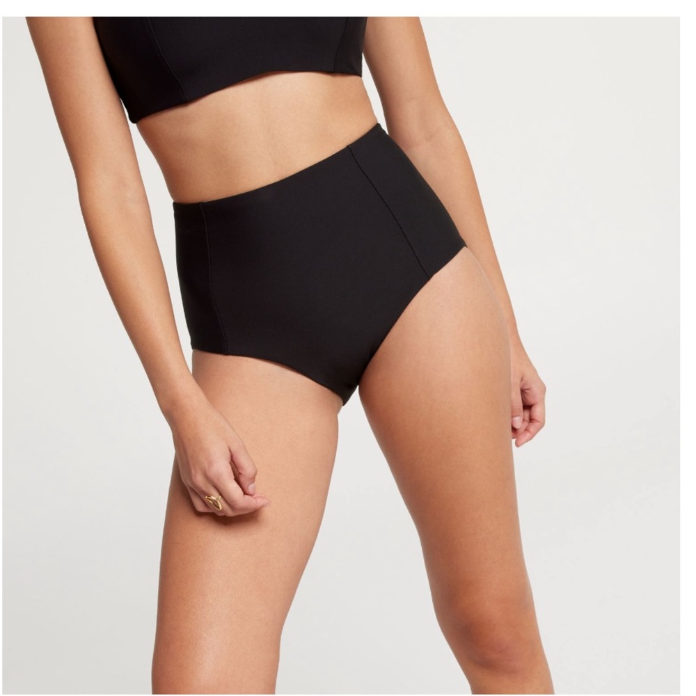 CALIA by Carrie Underwood Black High-Waist Bikini Bottoms